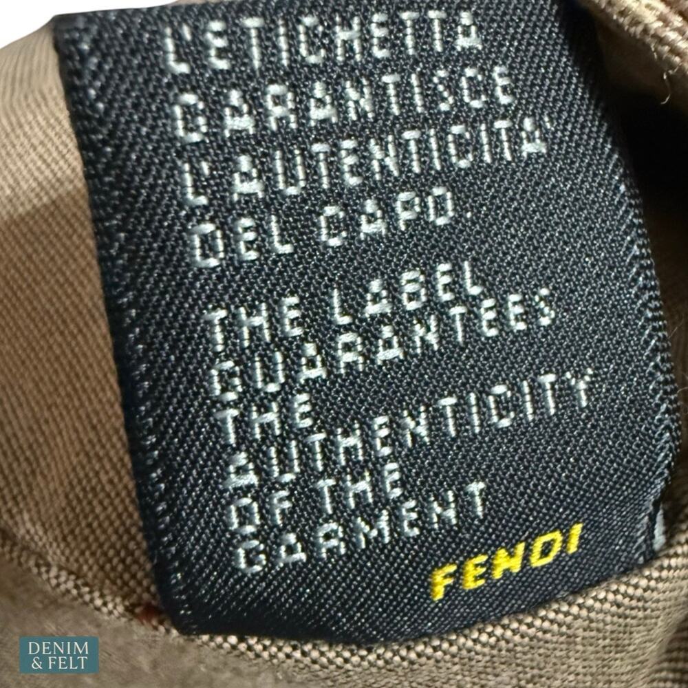 Fendi Zucchino Pink Canvas Crossbody Bag Beige FF Logo Leather Trim Purse - Picture 13 of 16